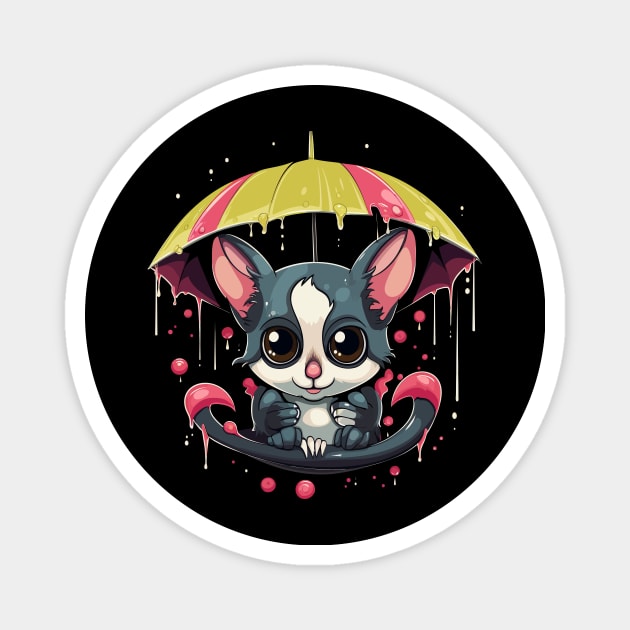 Sugar Glider Rainy Day With Umbrella Magnet by JH Mart